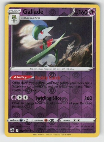 Reverse Holo Gallade 062/189 Rare Astral Radiance Near Mint
