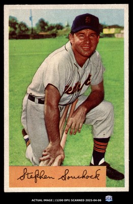 1954 Bowman #103a STEVE SOUCHOCK New York Yankees ERR VG-EX