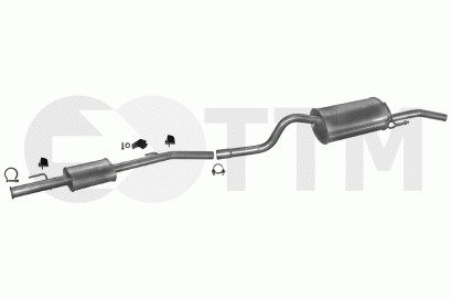 Ligne d'Échappement Renault Thalia 1.6 Essence 2002 2003 Tube Pot Silencieux Arrière