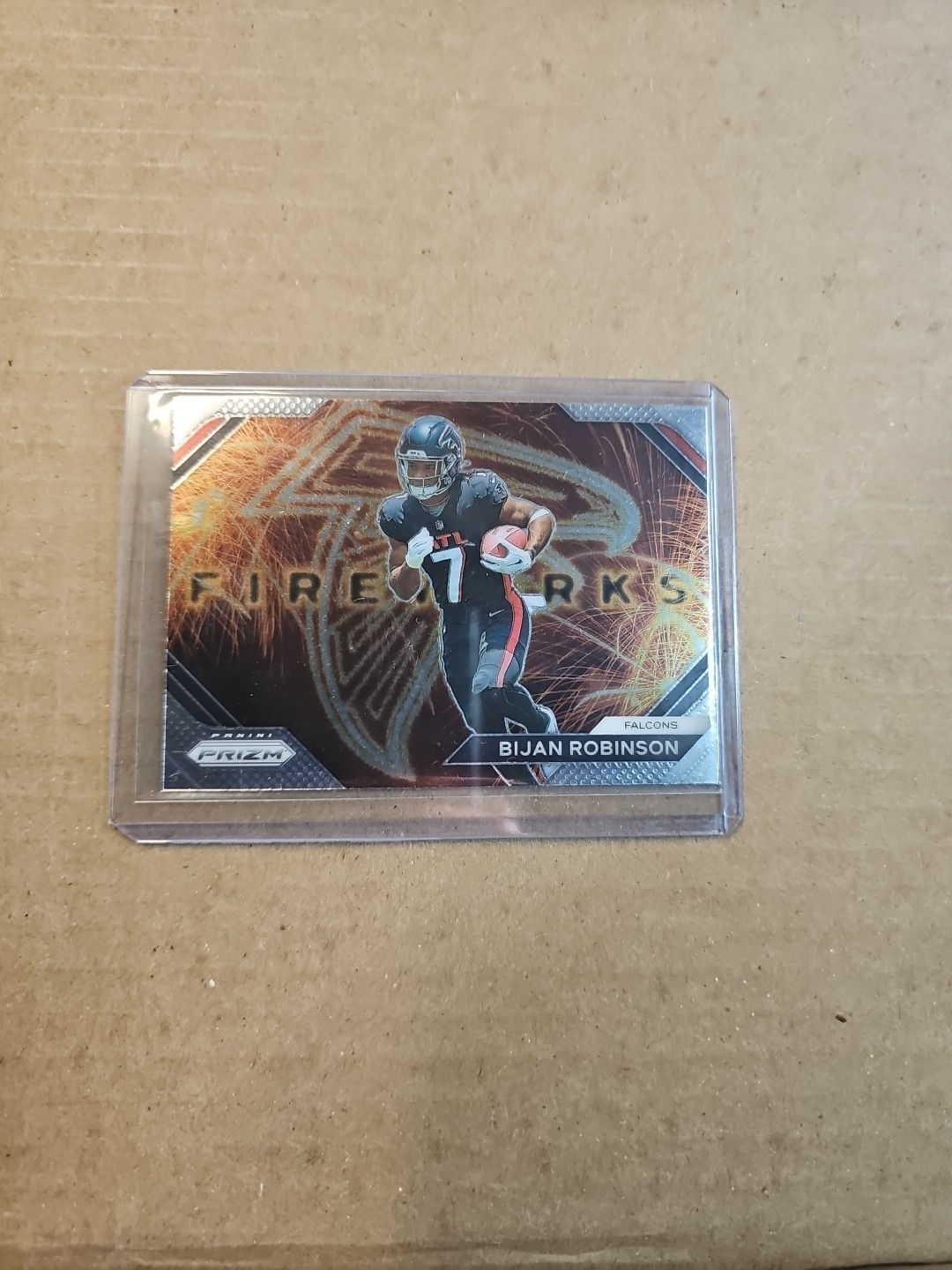 2023 PRIZM Football Bijan Robinson Rookie Card Fireworks Insert RC #F-24 Falcons