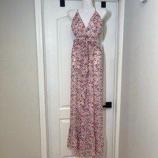 NWT Fashionnova Womens 2X Halter Neck Babydoll Maxi Dress Floral Y2K Fairy Prom