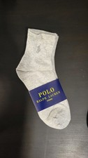 NEW Polo Ralph Lauren Men's Classic Grey Socks - 3 Pairs
