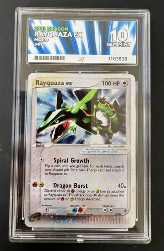 POKEMON 2003 RAYQUAZZA EX 97/97 DRAGON SET ***ACE 10 -POP 2 *** VERY RARE