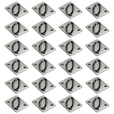 24pcs Phone Ring Holder 0.8" Adhesive Square Cell Phone Ring Finger Grip, Black