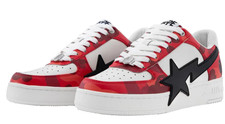 A Bathing Ape "Bape Sta OS 1" Red 1L30-291-307 Size 6 NEW