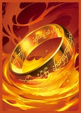 MTG Card Sleeves(The Ring) 100PCS Art Deck Protector, Matte Back & Clear Front,