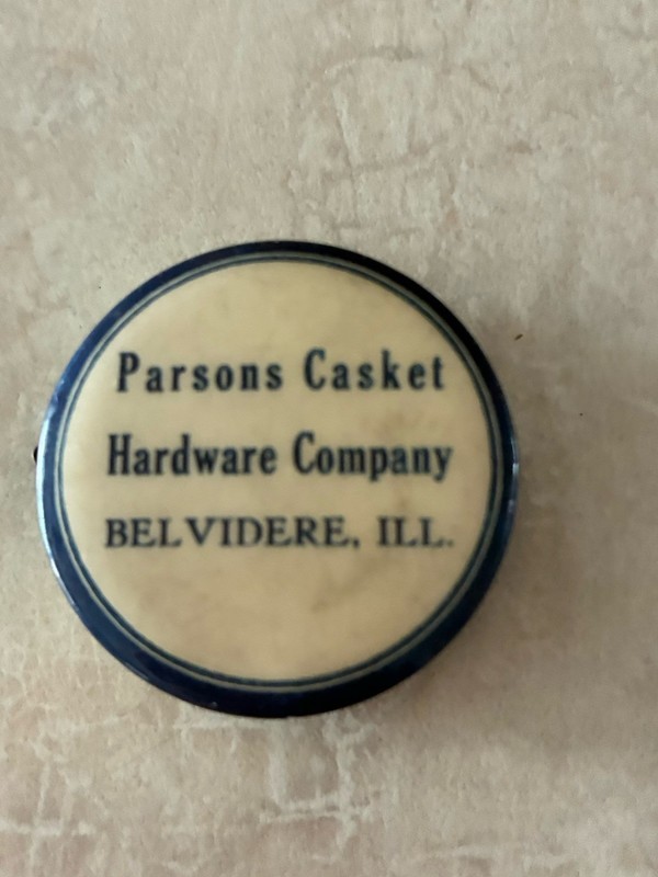 Vintage Early 1900’s Parson’s Casket Hardware Co. Celluloid & Cloth Tape Measure