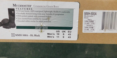 MUCK BOOT COMPANY Muckmaster  Commercial Grade Boot-MMH-500A-Hi, Black-10M