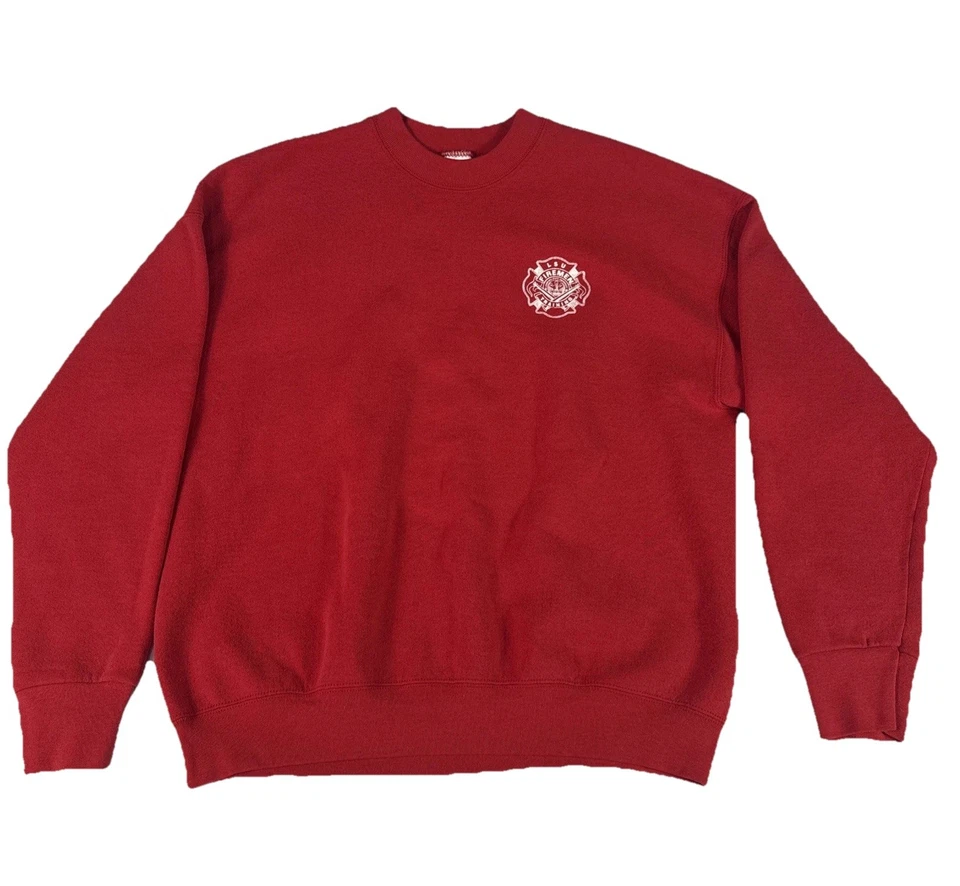 Vtg LSU Firemen Training Sweatshirt Red Men’s Long Sleeve XL Fruit Of Loom Best - Image 2 of 4