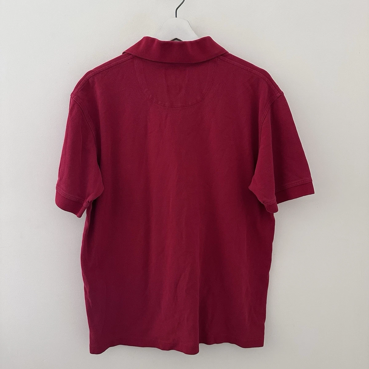R.M Williams Men’s Short Sleeve Red Polo Shirt - Collared Classic Fit Medium