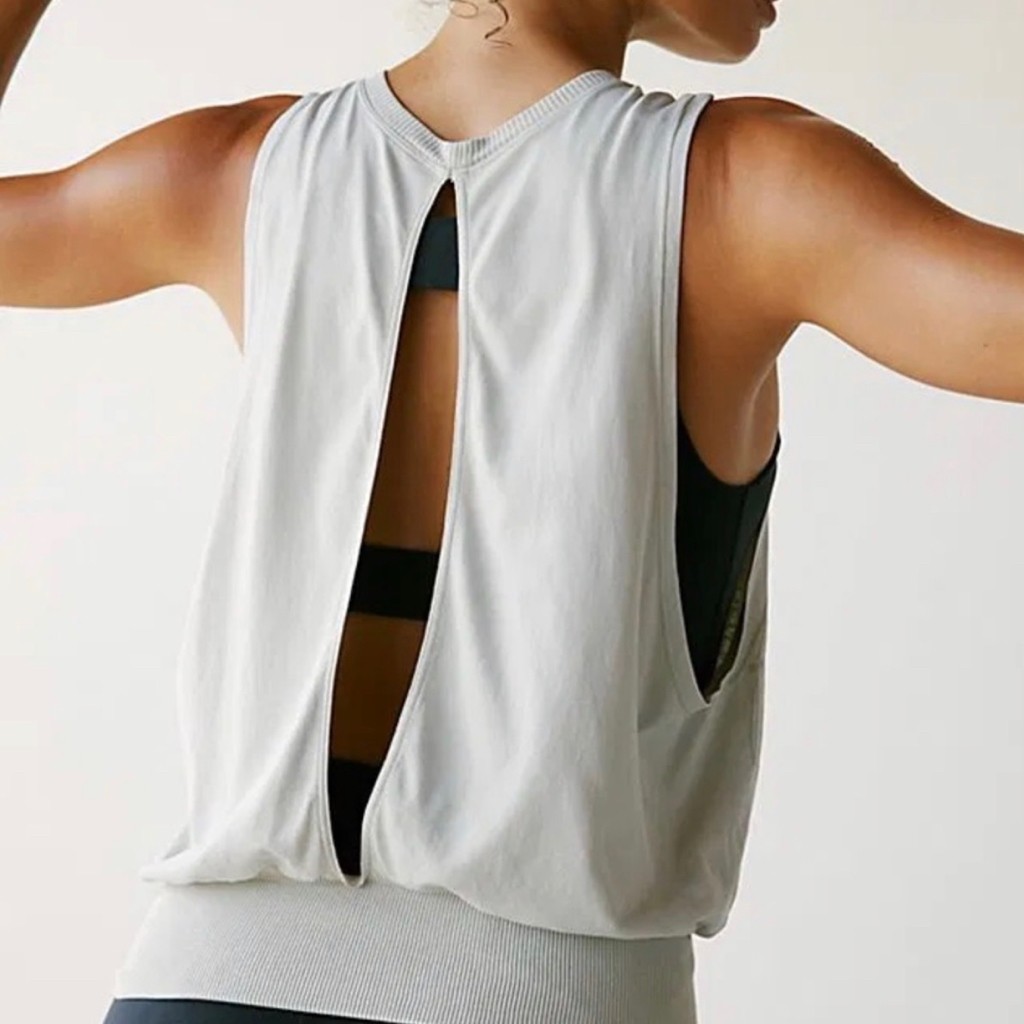 NWOT Free People Movement - Band Together Logo Tank (BLACK) SZ M/L $40 sold out image 2
