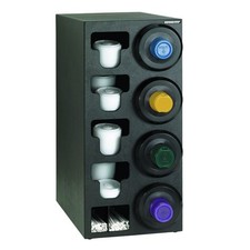 Black Polystyrene Countertop Cup Dispensing Cabinet