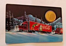 1/1000th oz Gold Coin Card The iconic Coca Cola truck with C.O.A.