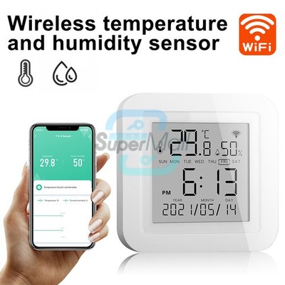 Smart WiFi Temperature Humidity Sensor Thermometer Hygrometer Alexa Google Tuya