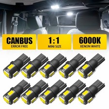 10x Auxito T10 2825 168 Led License Plate Light Bulb 6000k Super Bright White