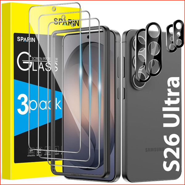 Panzer Schutzglas FüR Galaxy S26 Ultra 3 Schutzfolien 2 Kameraschutz 9H HäRte-image