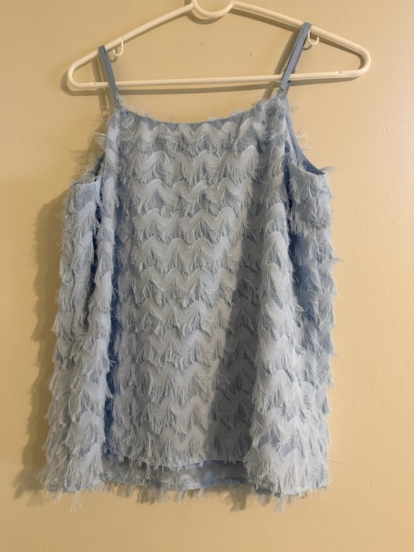 Women’s Cupshe Flowy Light Blue Tank Medium NWOT