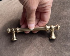 Amerdeco 10 Pack Brushed Brass Dresser/Cabinet Handles Pulls 5 Inch