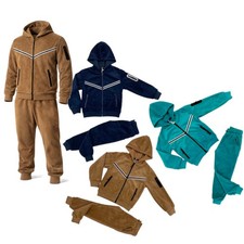 Kinder Niki Jogginganzug Sport- Hausanzug Plüsch Set Jacke Hose Räumungsverkauf