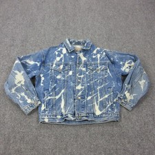Vintage Gap Denim Jacket Mens Small Blue Bleach Splatter Bomber 30-5001 Macau