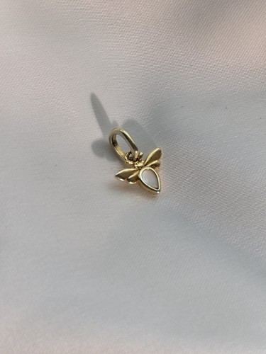 Pandora Me Small 14k Gold Plated White Bee Mini Charm 763826C01 Veru Dainty