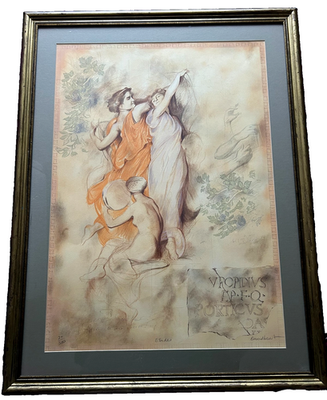 #ad #ad Martin Broadbent #x27;ETUDES#x27; Ltd Ed #27 350 Colored Serigraph Print Signed Framed $350.00