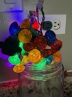 Crystal Cut Jewels Diamond Shape Multi Colored Light Set String LED — photo 5