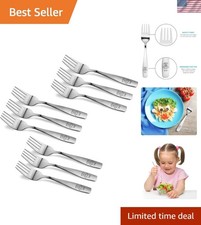 9 Piece Stainless Steel Kids Forks - Kids Cutlery, Toddler Safe Flatware, Sil...
