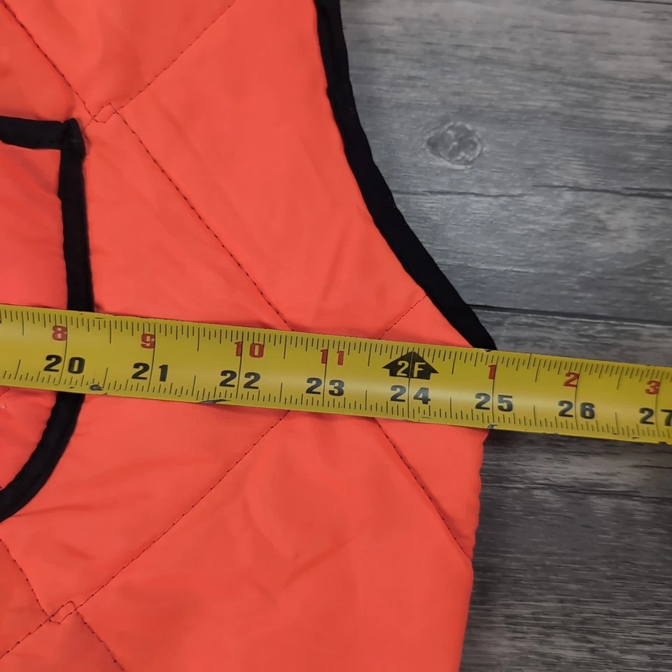 Vintage Camo Hunting Vest Orange Men's Extra Large Made In USA Reversible Camo - Image 4 of 4