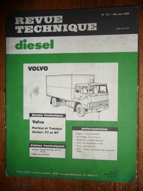 Revue technique Volvo F7 N7 pour réparer et entretenir votre poids lourd