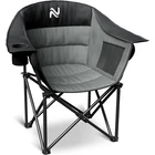 Folding Camping Chair-Wide Seat Large Outdoo Armchair-Load capacity: 400 lbs