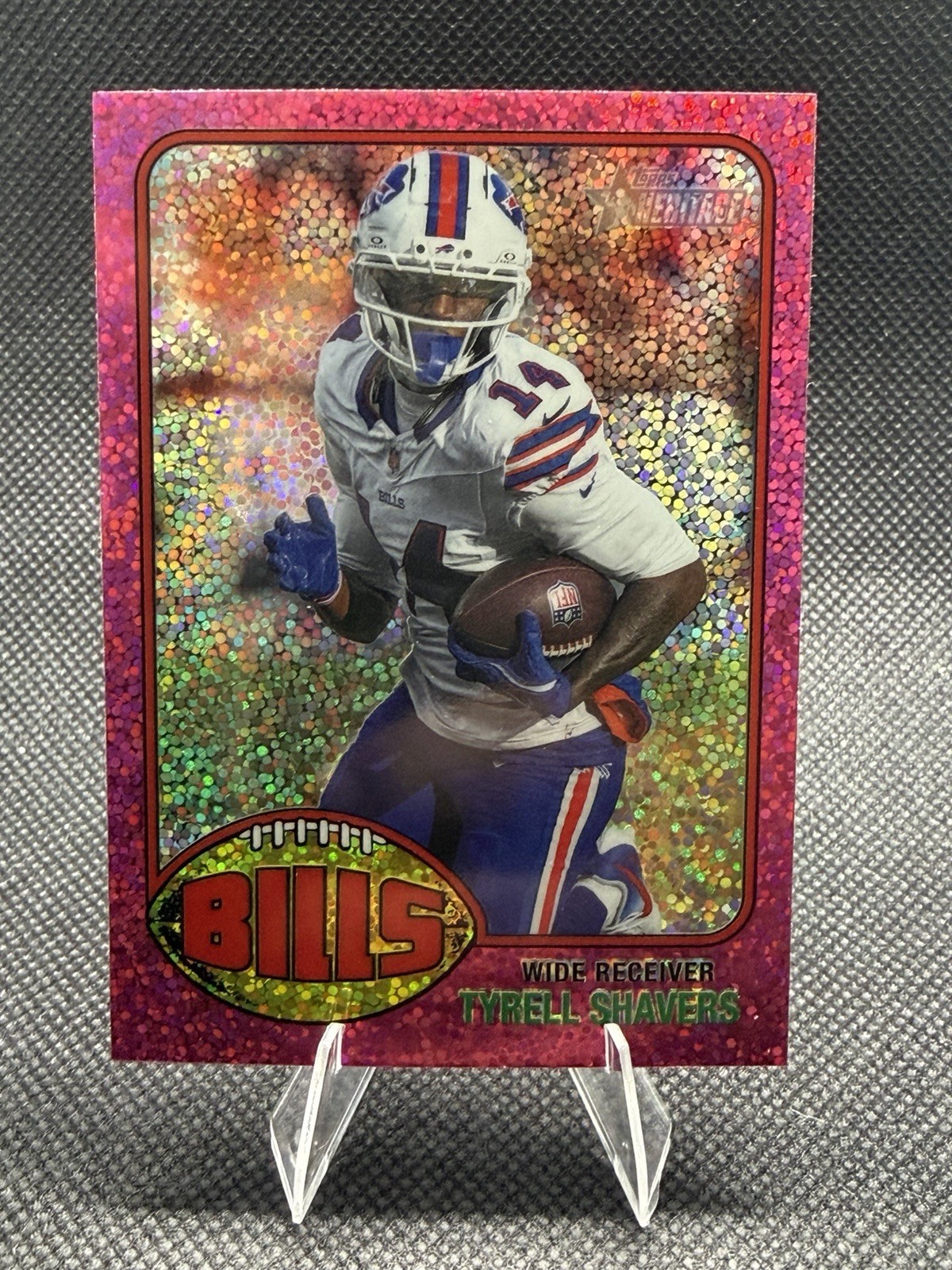 2026 Topps Heritage Tyrell Shavers #250 Pink Sparkle Refractor Bills