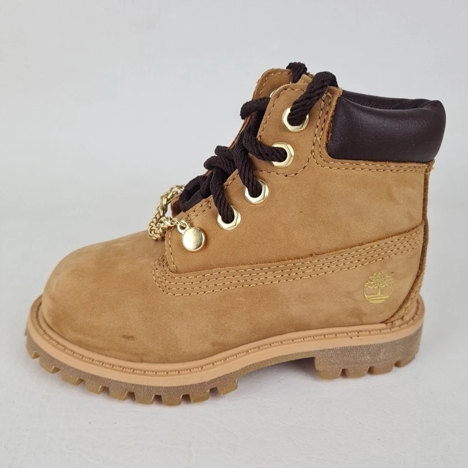 🚨 Timberland 6In Premium 24872 NIÑOS PEQUEÑOS Botas Exterior Trigo Dorado Cuero Talla 10 Foto 2 de 4