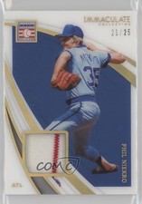 2021 Panini Immaculate Hall of Fame Materials Gold 21/25 Phil Niekro HOF 12xz