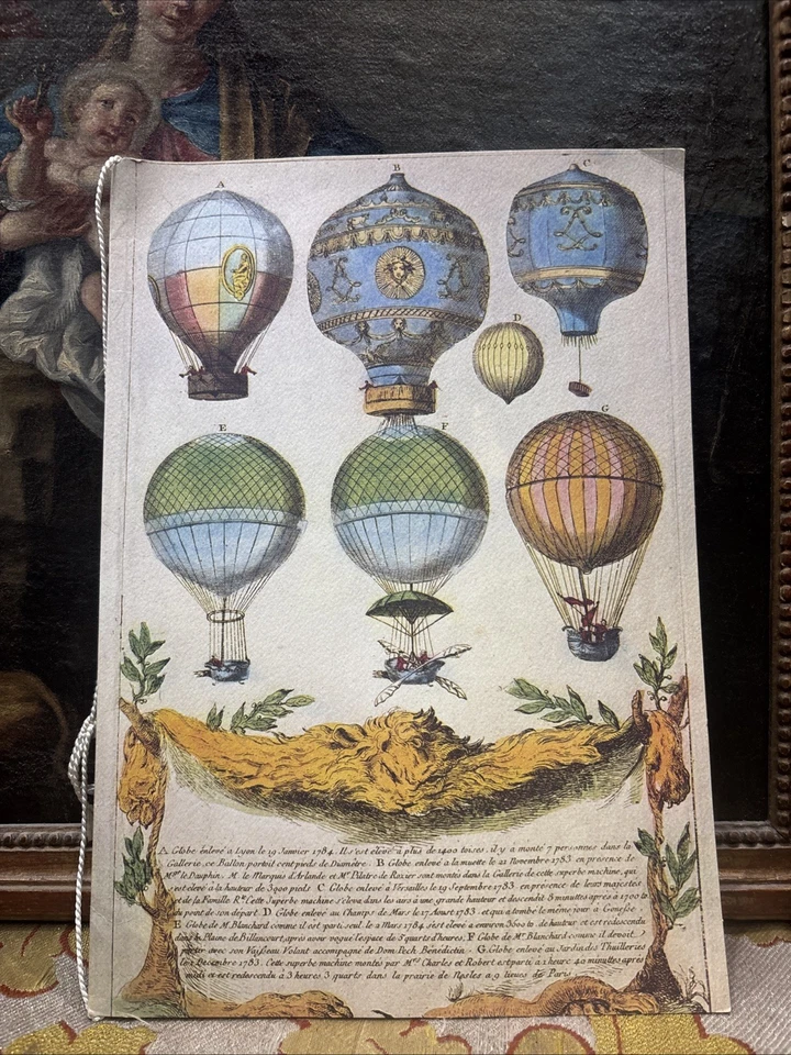 Ancien Menu Le Concorde Avion Air France Montgolfière Ballon - Photo 1/1