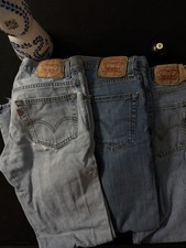 Vintage Levi's 517 Bootcut Jeans USA Made W33 L36 Distressed Light Wash