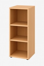 Aktenregal Bücherregal Holzregal Standregal Buche 3 Fächer schmal, 114x42x40cm