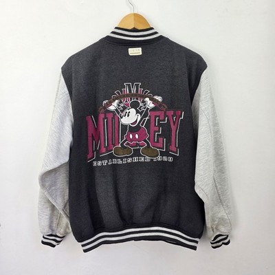 Vintage Disney Mickey Mouse Bomberjacke Gr. Large 90er Baumwolle Varsity Retro