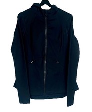 NWT Spyder Active Women's Jacket M Black Full Zip PROWEB Reflective Thumbholes