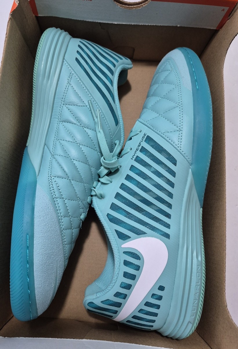 Nike Lunargato II Gato Indoor Soccer Cleats Green Frost-White Sz