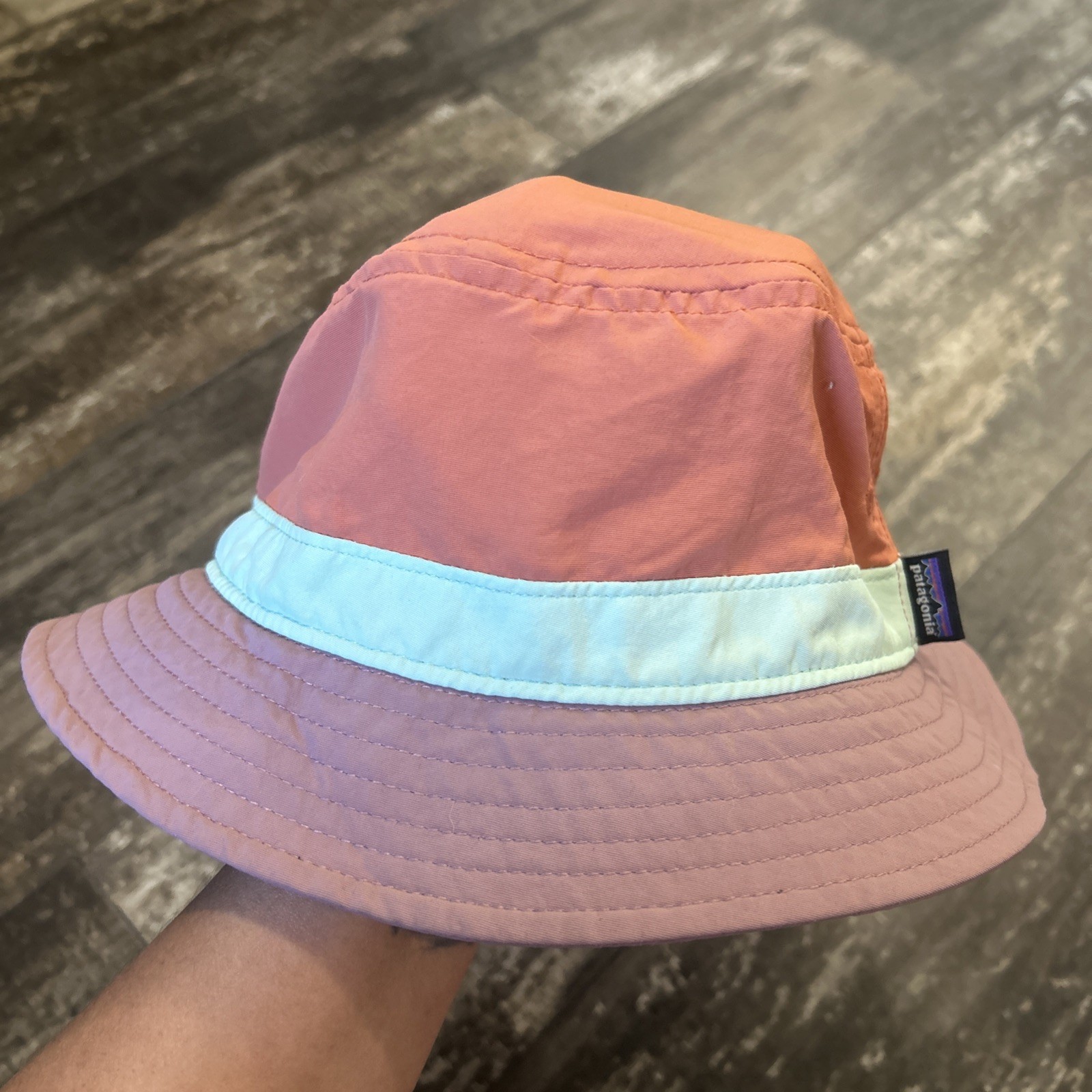 Patagonia Wavefarer Bucket Hat Large Tri Color Boonie Sun Outdoor Camping Nylon image 2