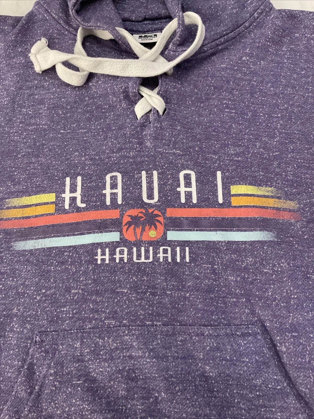 VETEMENTS Felpa con cappuccio Kauai Hawaii ~ viola ~ rock solitario ~ donna media piccola