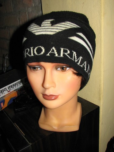 帽子 00s ARMANI Navy Wool Beanie 00s ARMANI Navy Wool Beanie