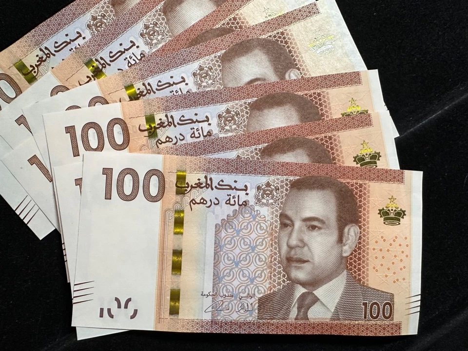 Marruecos 100 dirhams 2012 gema loca sin circular selección #76 rey Mohammed 6 monedas Foto 3 de 4