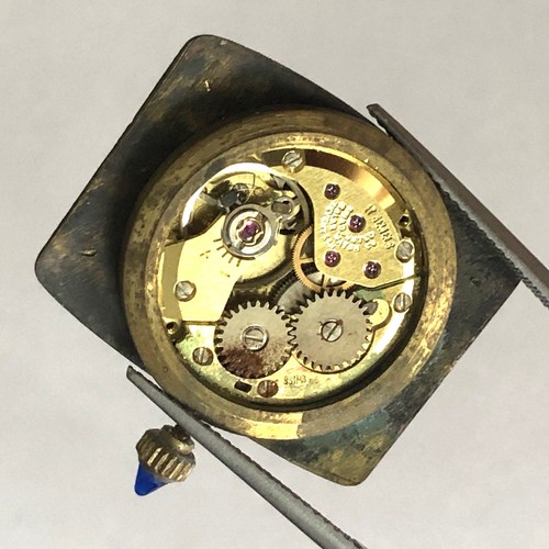 VINTAGE GENEVE 17J SWISS MEN'S WATCH MOVEMENT FOR PARTS ONLY RUSTED - Picture 5 of 6