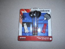 Steel 3 darts set Unicorn 71823 21 gram nickel plated new