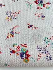 vintage floral plisse fabric over 2 yards
