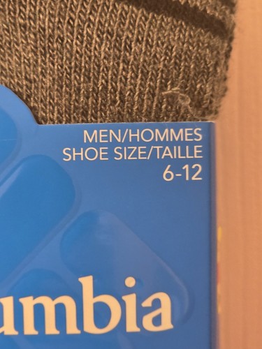 Columbia Men's 2-Pack Wool Blend Crew Socks GRAY BLACK Shoe Size 6-12 NEW - Picture 3 of 5