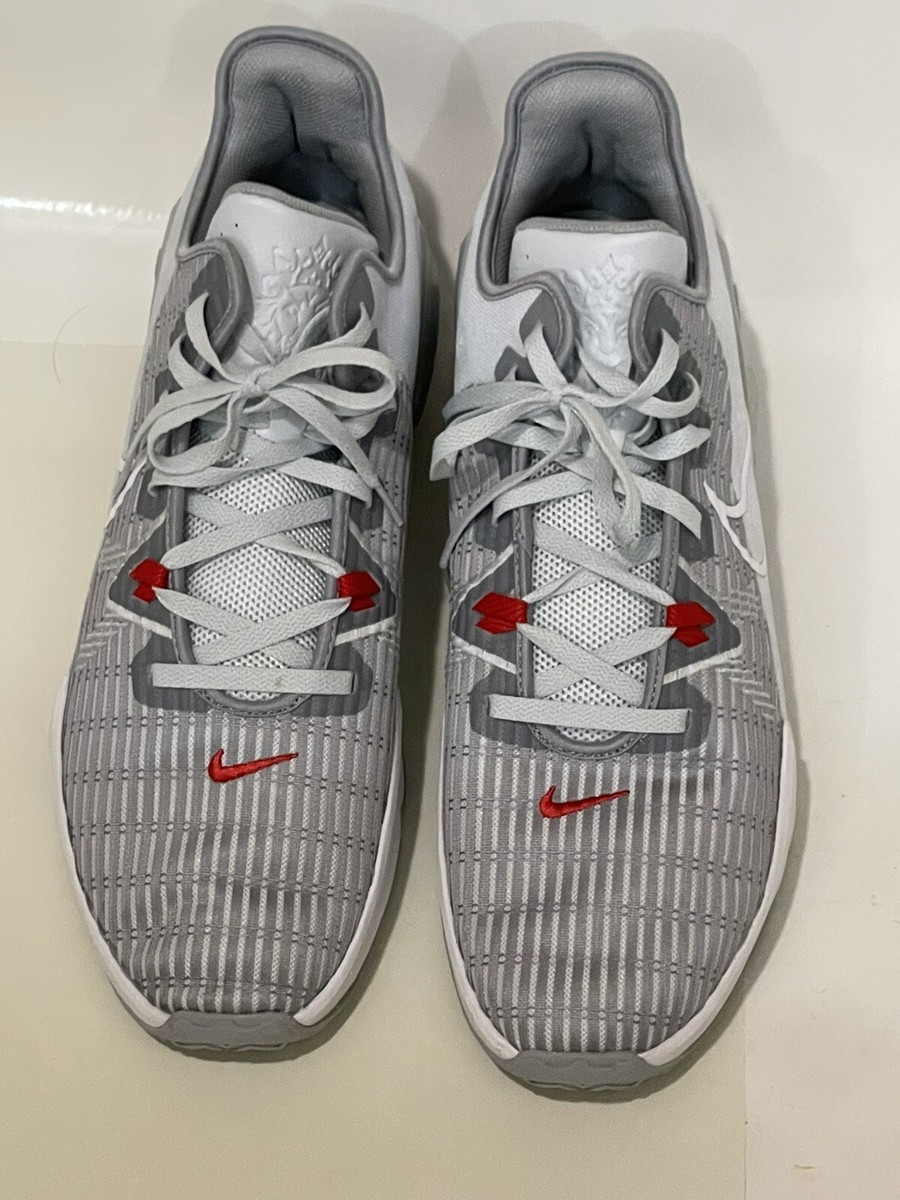 Nike Lebron James Witness VI 6 Men's Shoes Size 18 Grey White Red