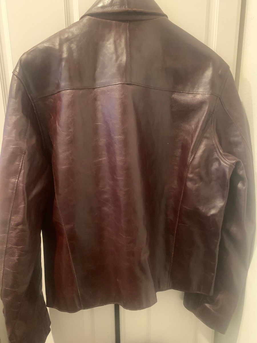 Armani Exchange 本革ブラウンジャケット ARMANI EXCHANGE (アルマーニ エクスチェンジ ) フェイクレザー